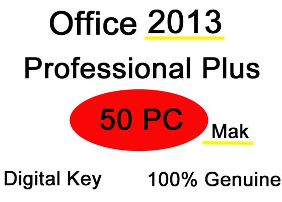 Licencia 2013 del usuario de la llave 50 del producto de ms Office de  del curso de la vida del correo electrónico